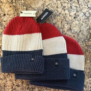 Hemlock Ranger Stripe Beanies - 2 adults, 1 kid